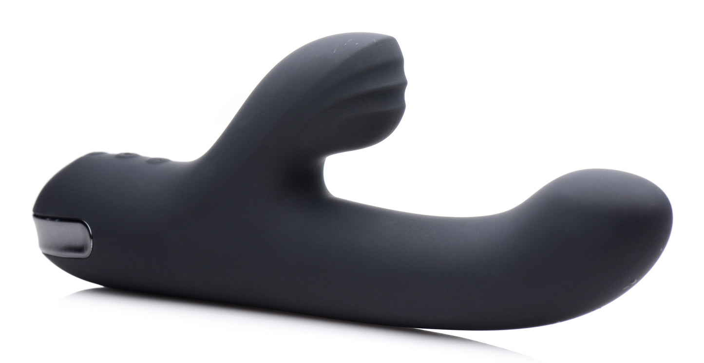 5 Star 13x Silicone Pulsing And Vibrating Rabbit - Black