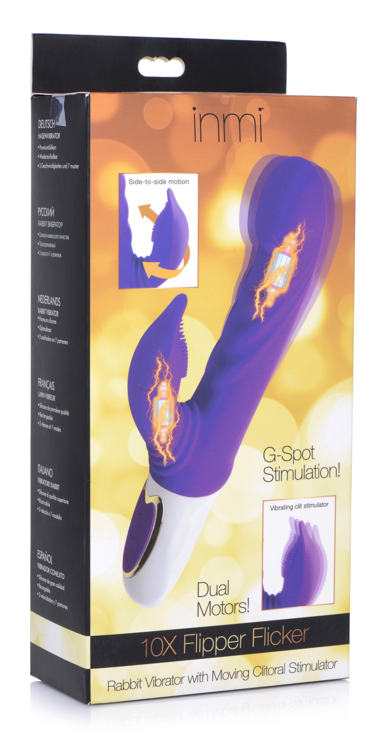 10x Flipper Flicker Rabbit Vibrator With Moving Clitoral Stimulator