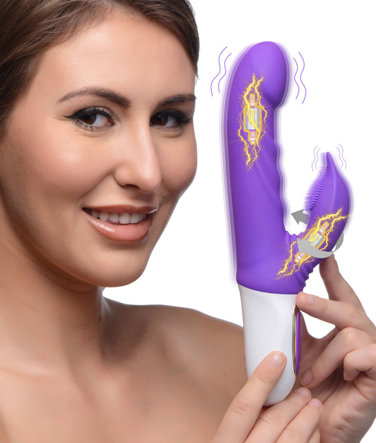 10x Flipper Flicker Rabbit Vibrator With Moving Clitoral Stimulator