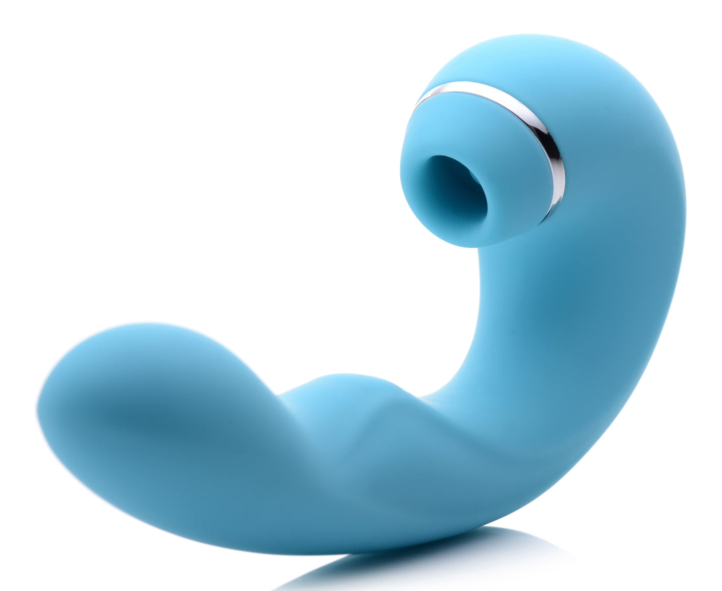 Shegasm 5 Star 10x Tapping G-spot Silicone Vibrator With Suction - Teal