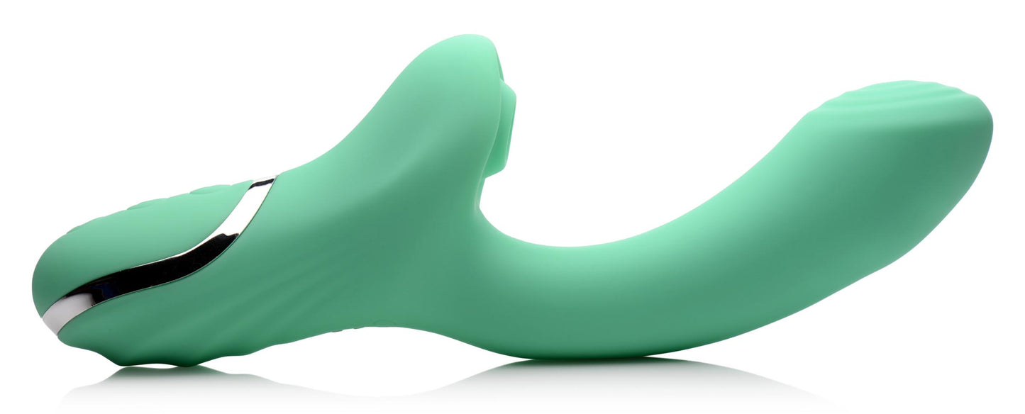 10x Minty Air-stim Silicone Rabbit Vibrator